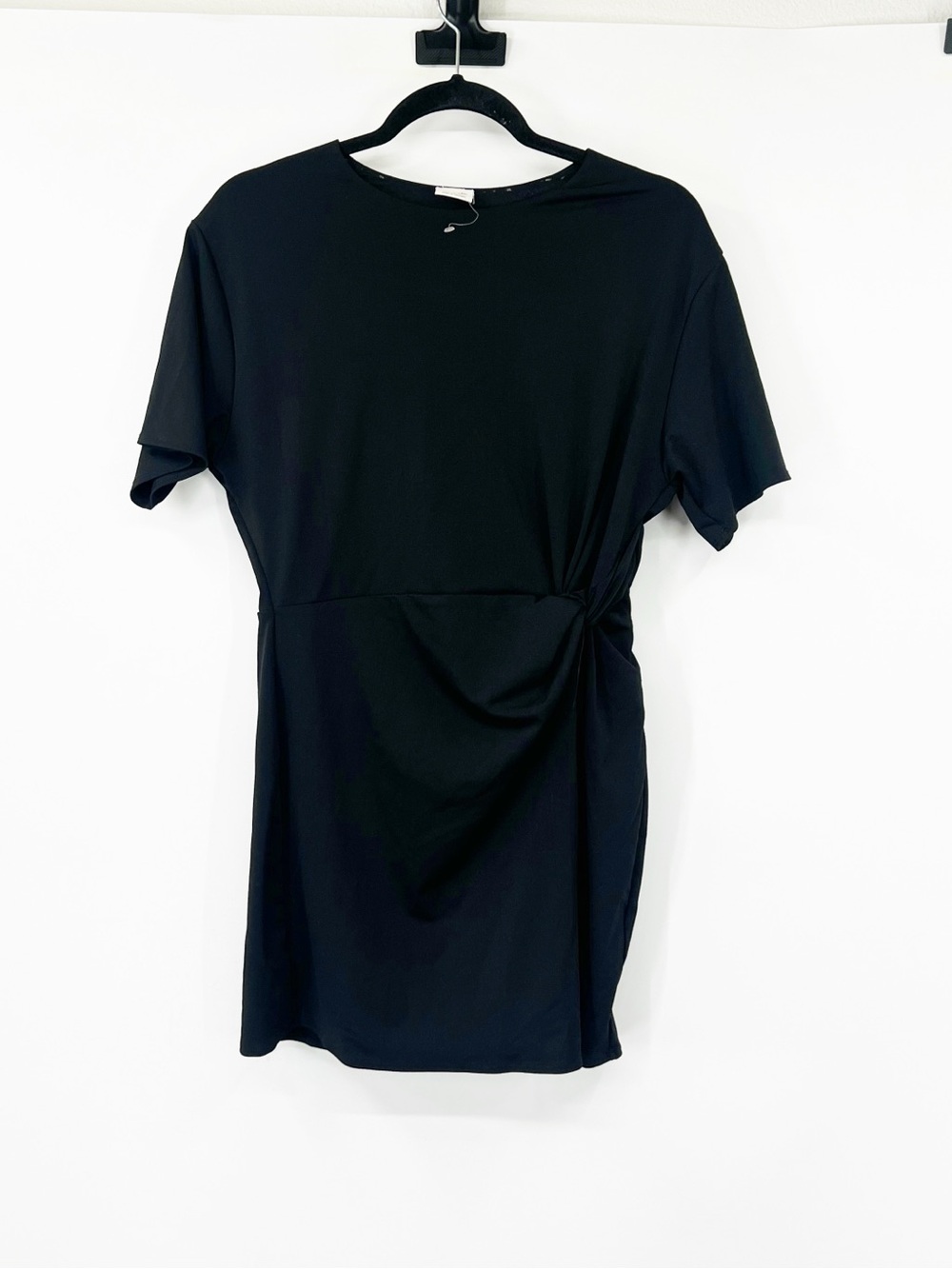 Abercrombie & Fitch Side-Knot Mini Dress in Black